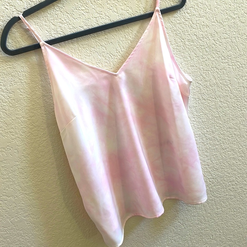 Pink Tie-Dye Tank Top